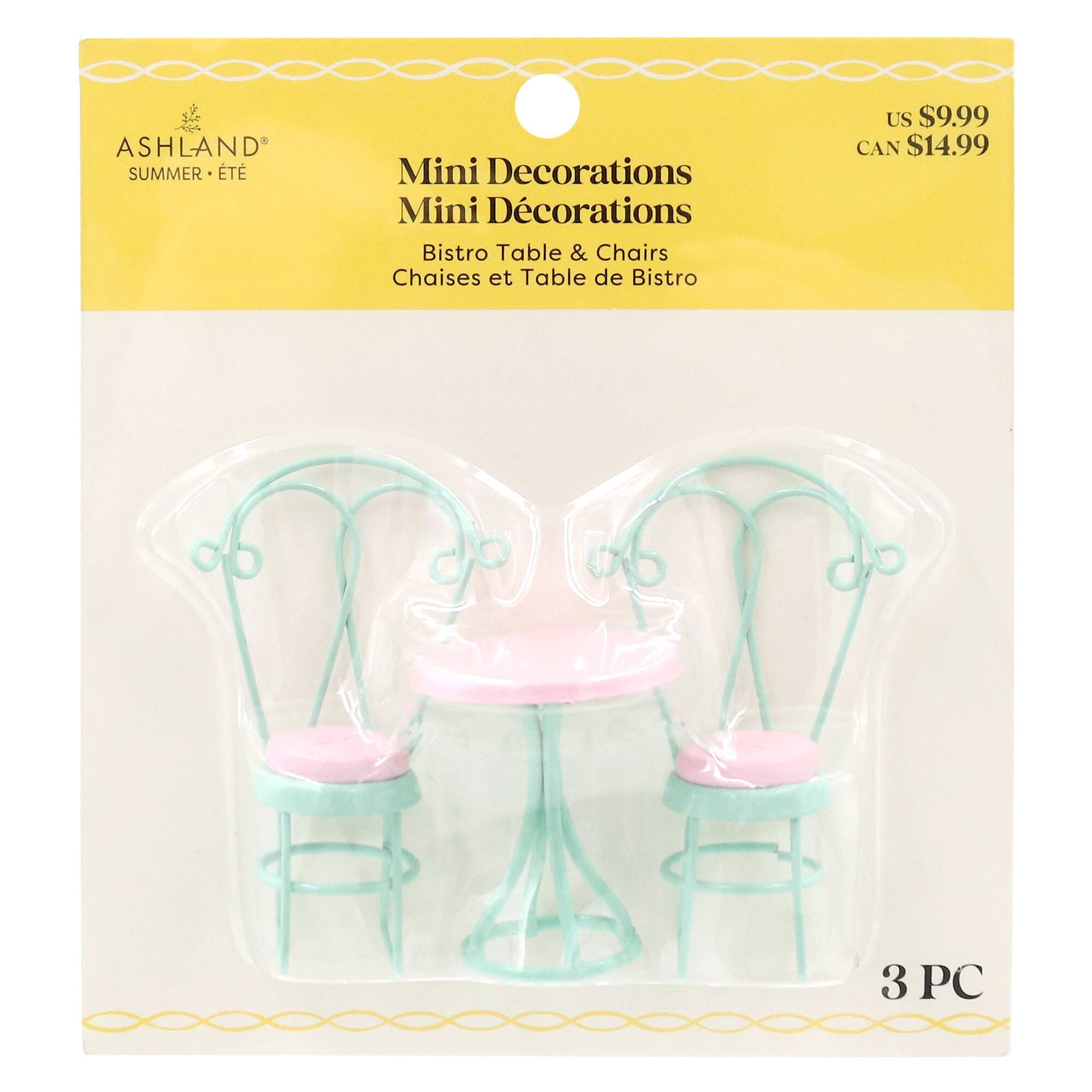 Mini Bistro Table & Chair Decoration Set by Ashland®